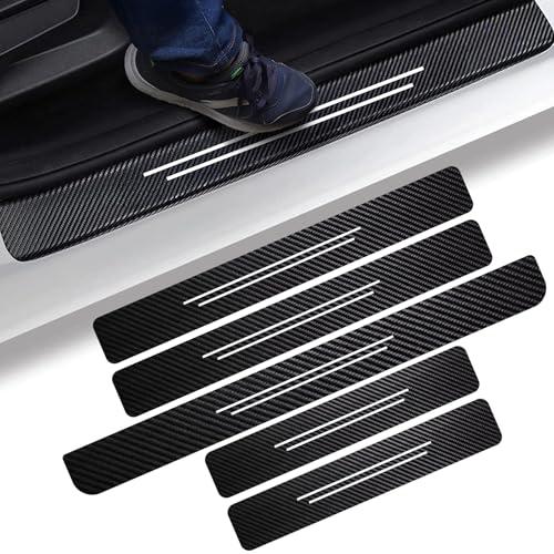 Car Door Sill Protector Strips – Anti-Scratch Carbon Fiber Door Guards