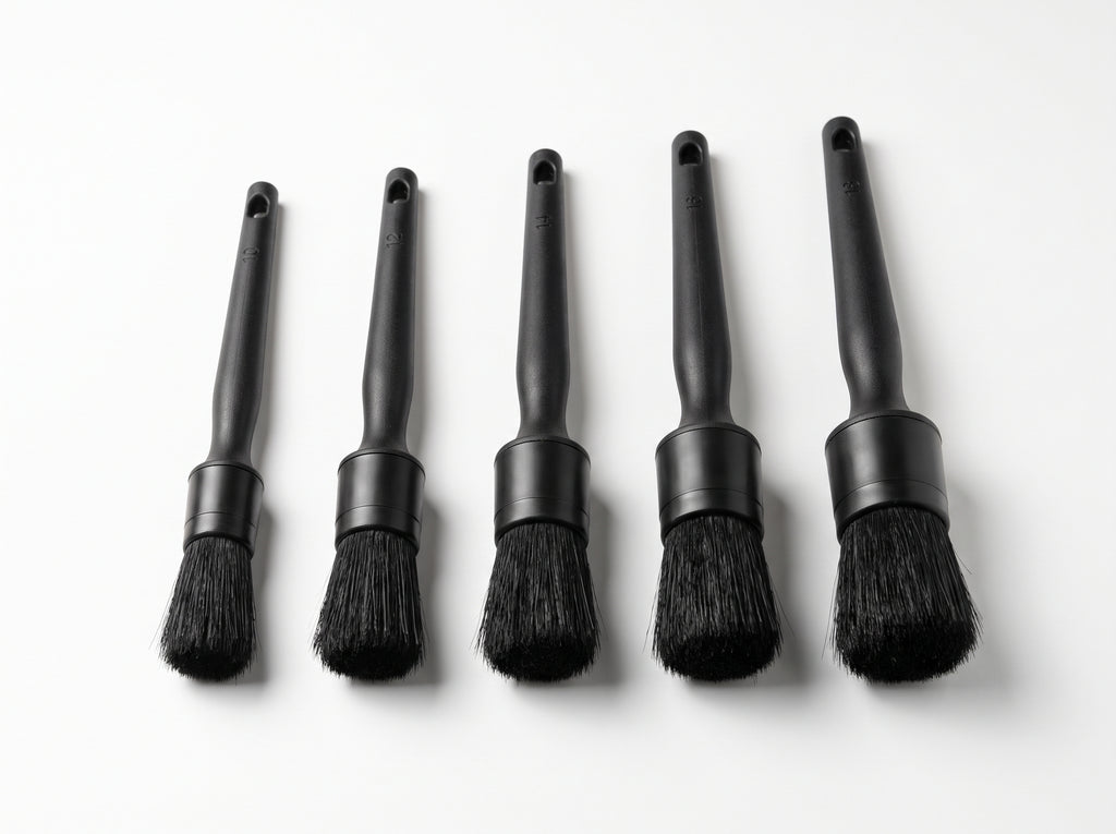 5-Piece Car Detailing Brush Set  Soft Cleaning Brushes for Dashboard, AC Vents & Interior