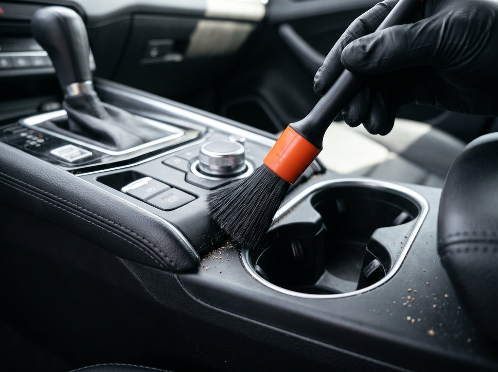 5-Piece Car Detailing Brush Set  Soft Cleaning Brushes for Dashboard, AC Vents & Interior