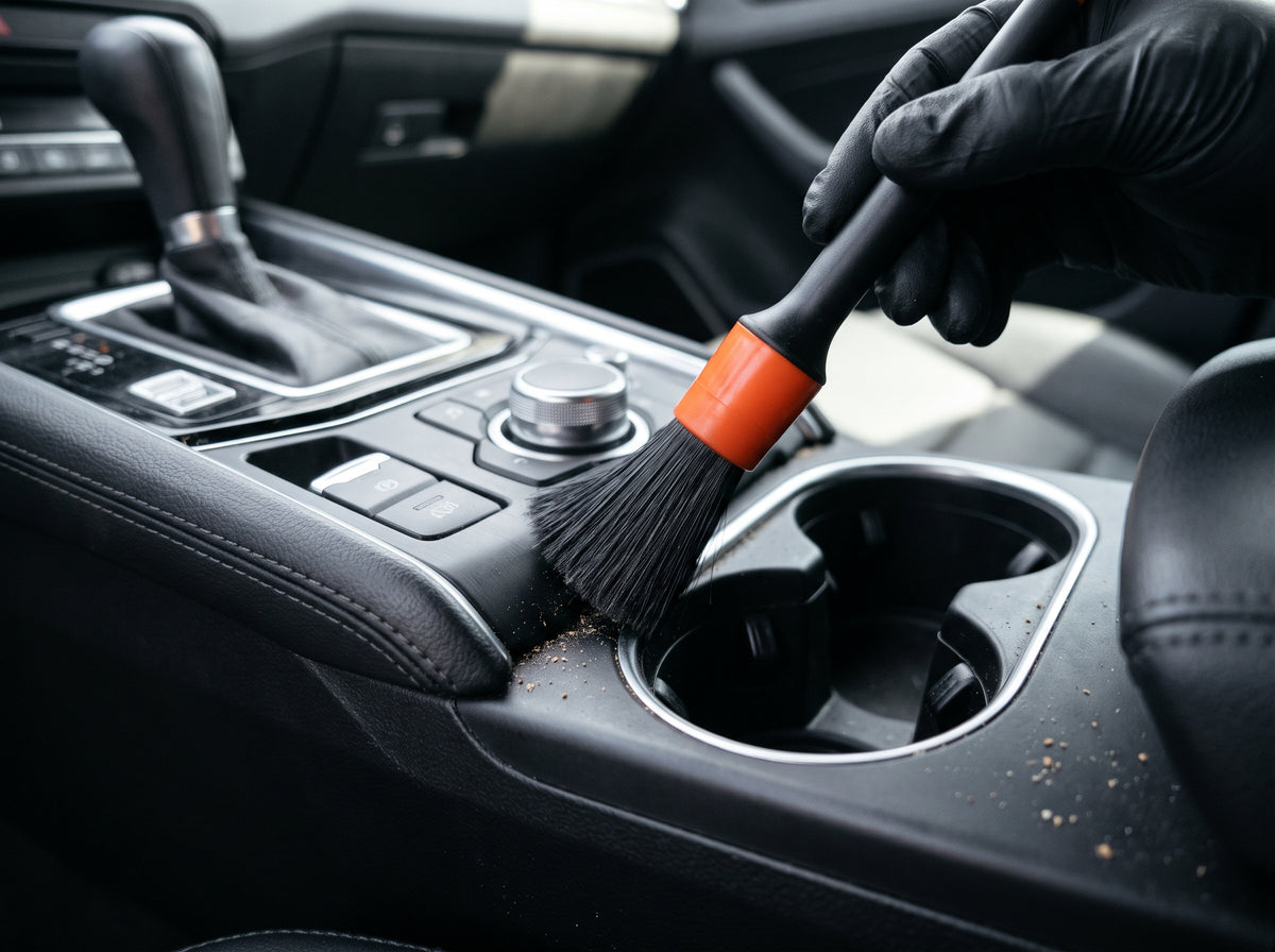 5-Piece Car Detailing Brush Set  Soft Cleaning Brushes for Dashboard, AC Vents & Interior