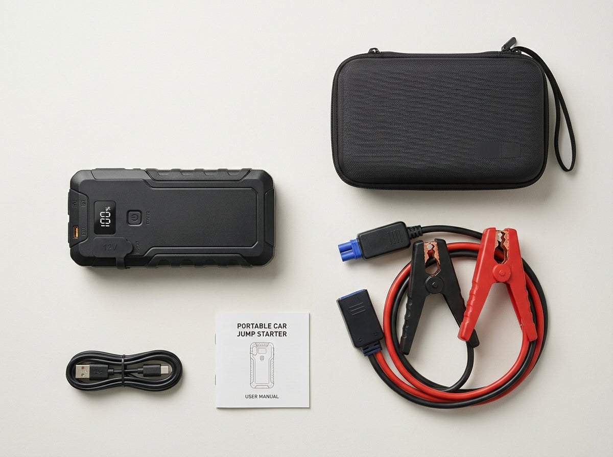 Portable Car Jump Starter – Emergency Battery Booster Kit