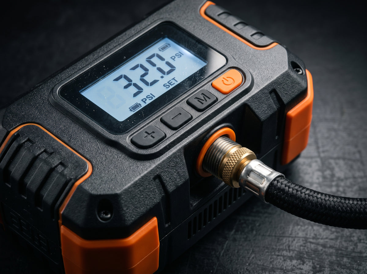 Portable 12V Car Tyre Air Compressor with Digital Pressure Display