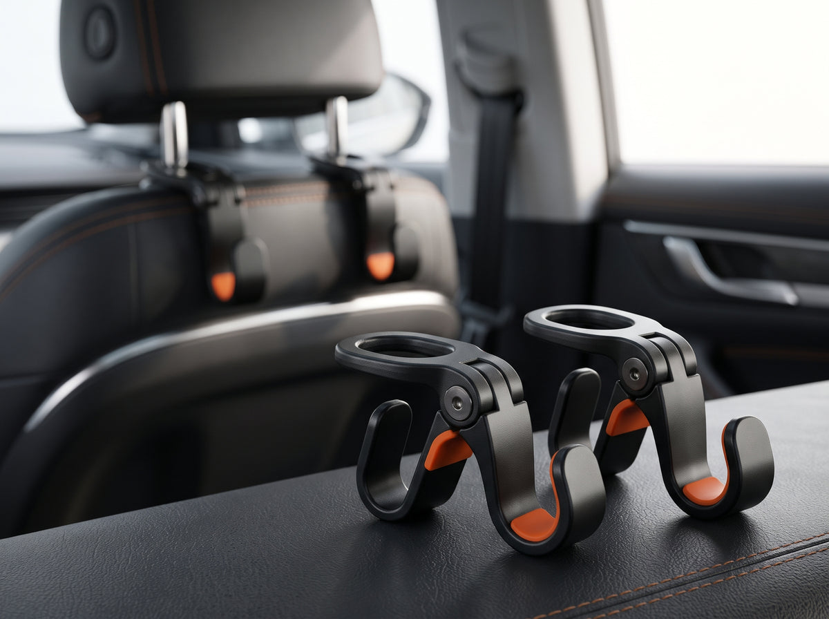 Car Headrest Hooks Set of 4 Universal Car Seat Back Bag Hangers