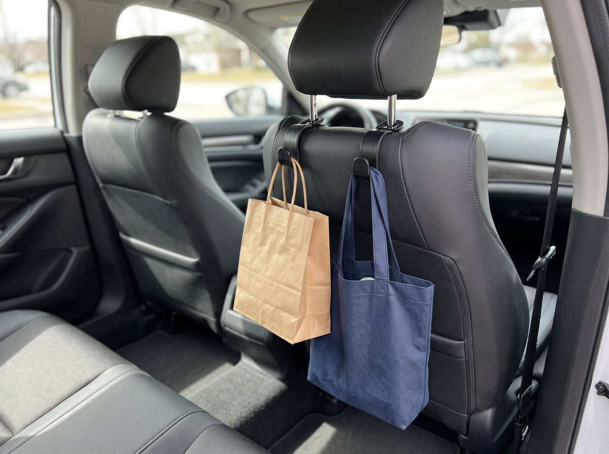 Car Headrest Hooks Set of 4 Universal Car Seat Back Bag Hangers