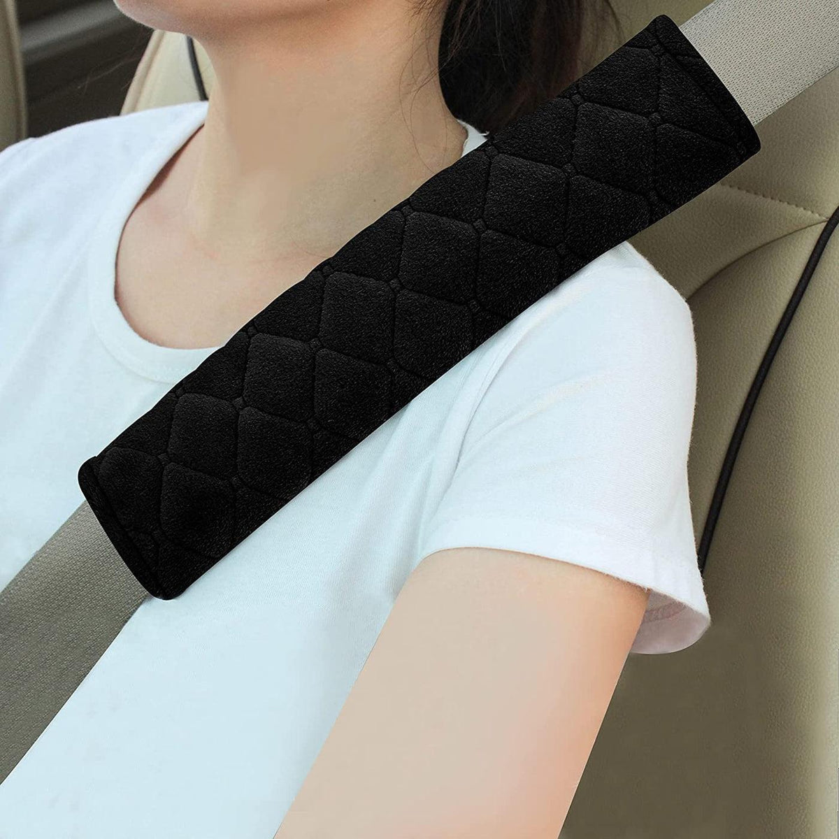 Soft Car Seat Belt Shoulder Pads – Comfortable Seat Belt Cushion Set of 2
