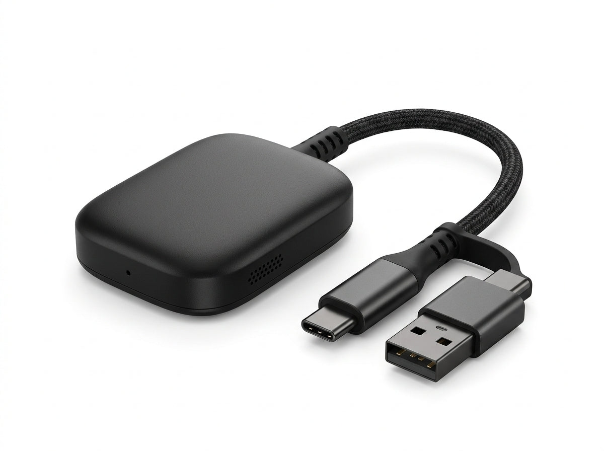 Wireess CarPlay & Android Auto Adapter  Plug & Play USB Donglel