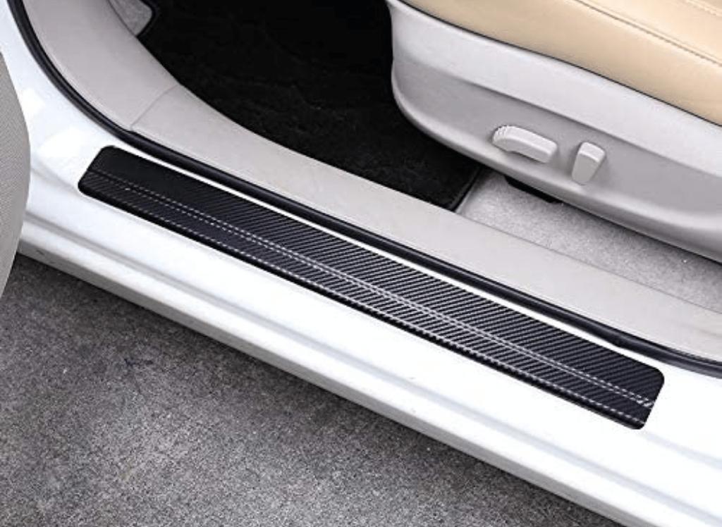Car Door Sill Protector Strips – Anti-Scratch Carbon Fiber Door Guards
