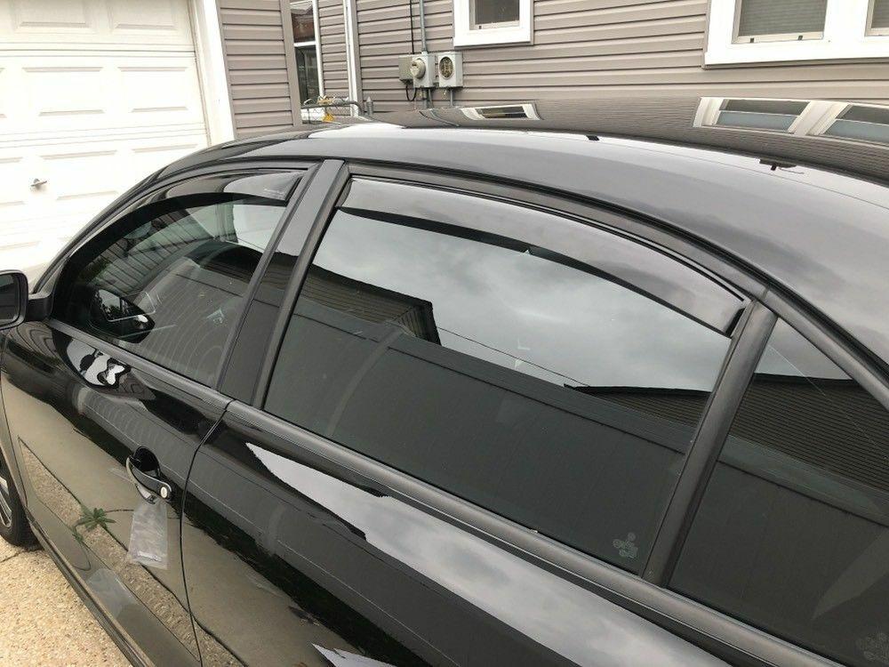 Car Window Rain Guards – Smoke Black Window Visor Deflectors Set
