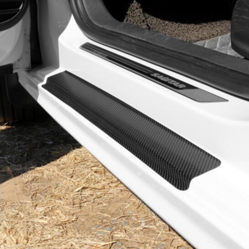 Car Door Sill Protector Strips – Anti-Scratch Carbon Fiber Door Guards
