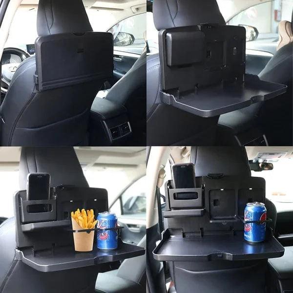 Foldable Car Backseat Tray Table – Portable Travel Tray with Cup Holder